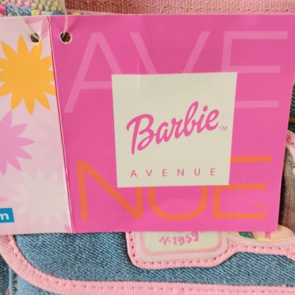 90s Barbie Avenue Denim Stamp Design Barbie Bag Purse Brand New Vintage - Picture 13 of 16